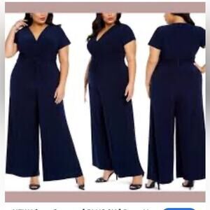 NWT Vince Camuto Navy Blue Jumpsuit- PLUS 3X
